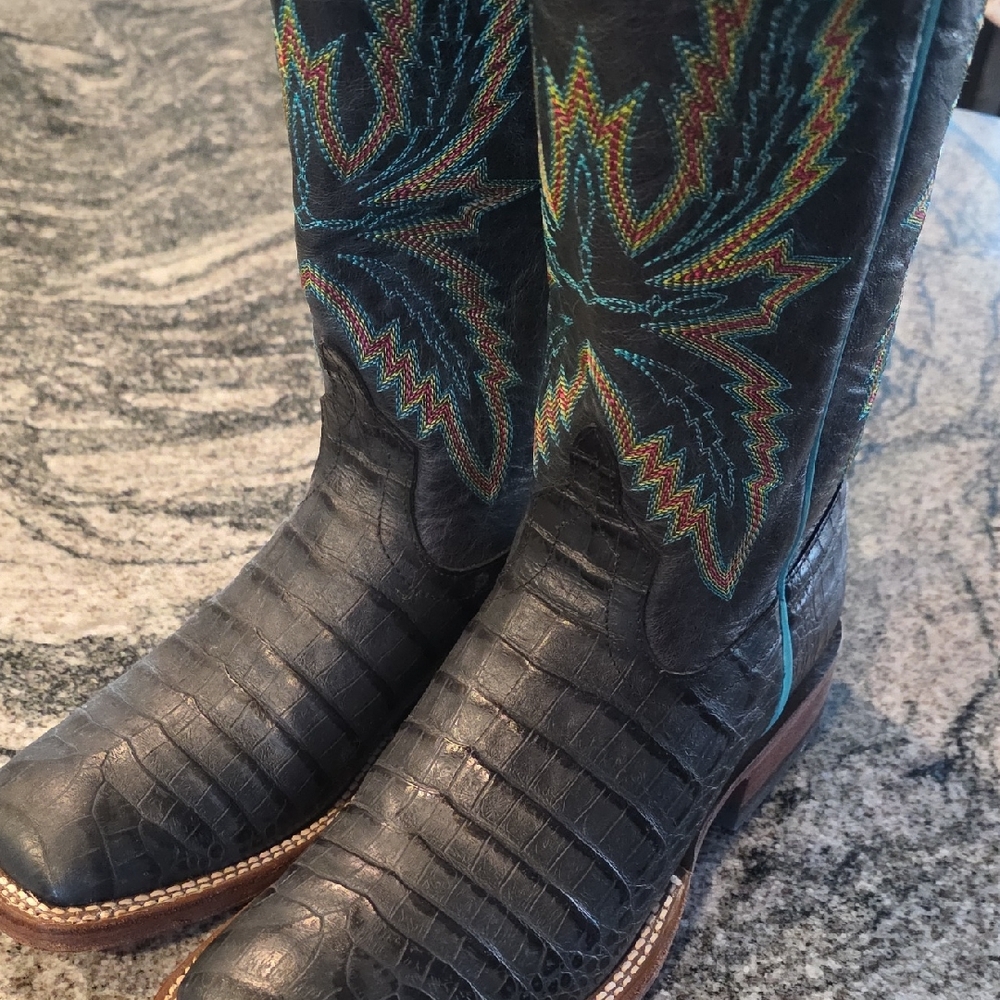 Macie Bean Black and Blue Western Boots
